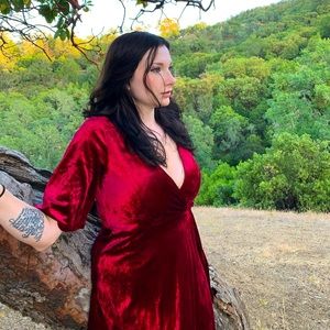 Velvet Mini Wrap Dress